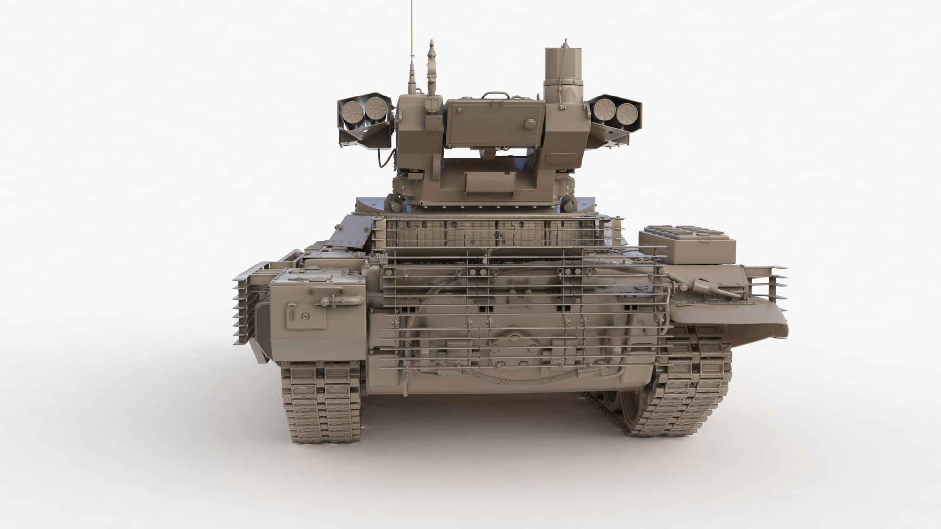 Tank Terminator BMPT 72 Clay 3D model_48