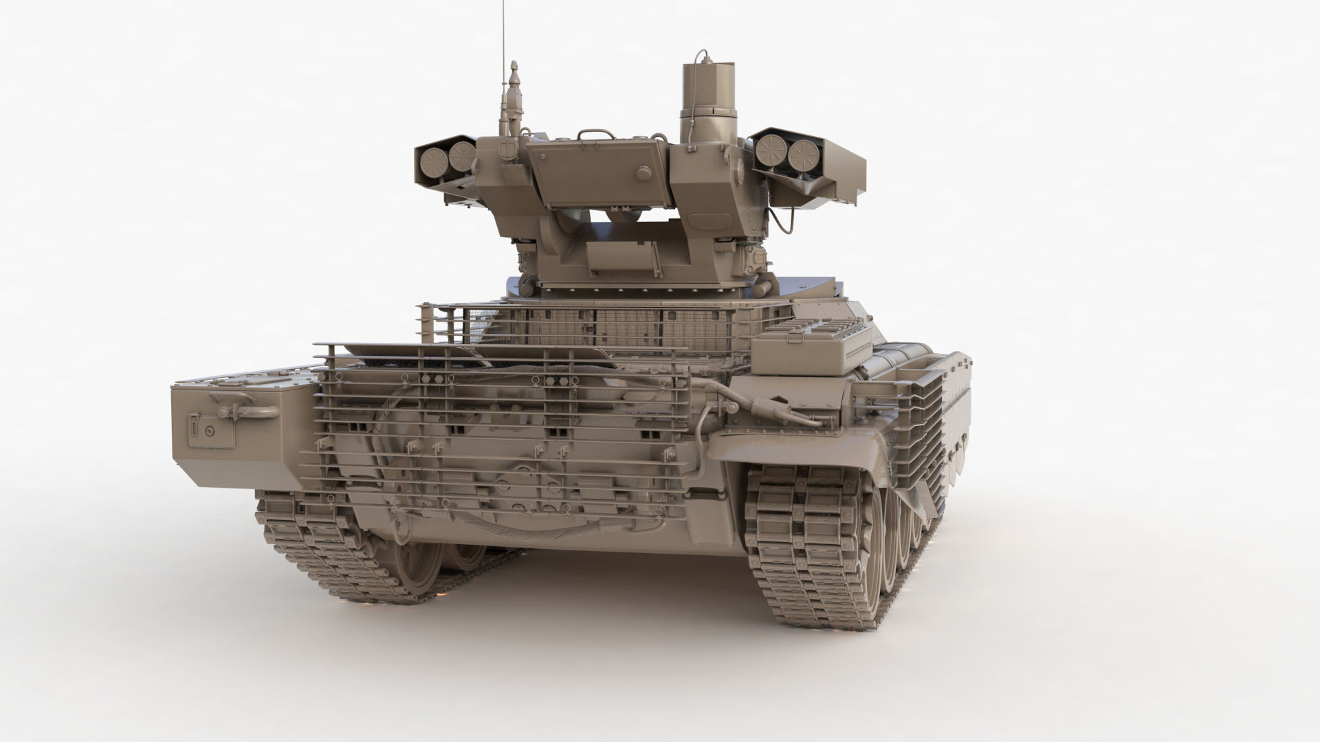 Tank Terminator BMPT 72 Clay 3D model_46
