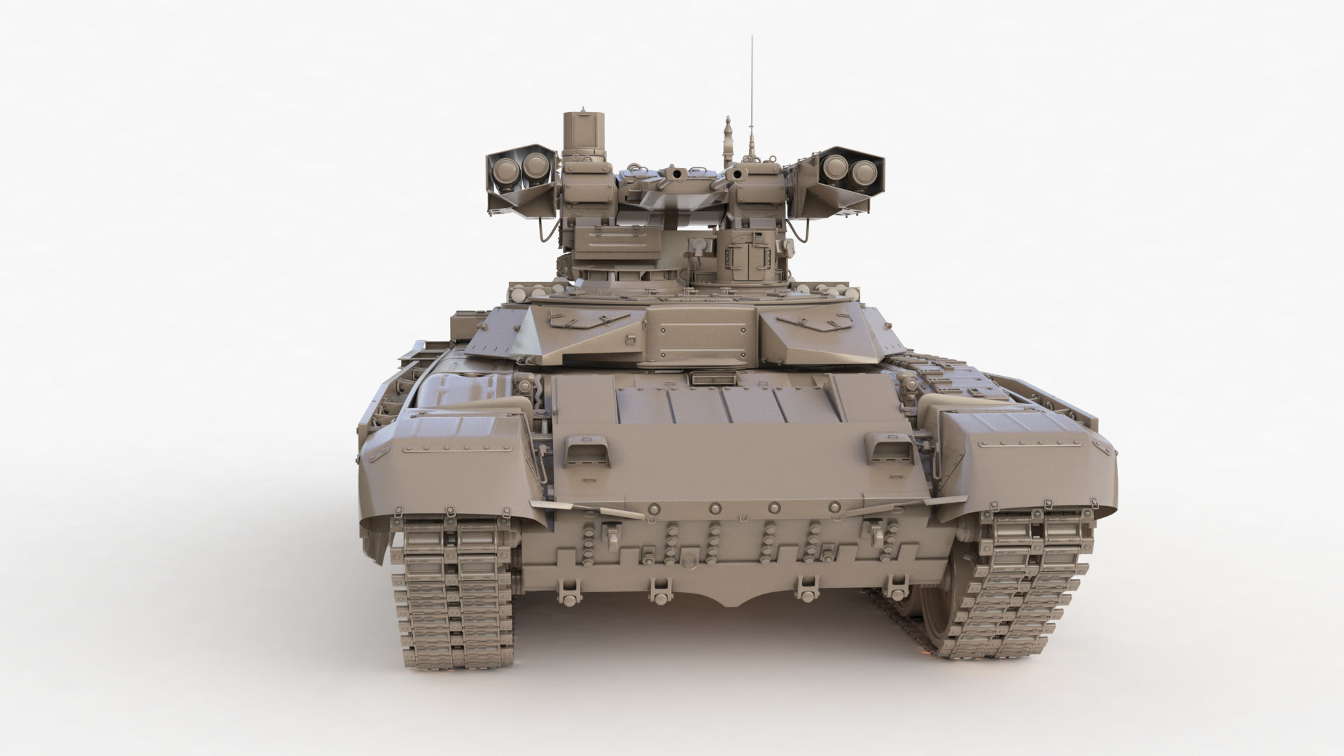 Tank Terminator BMPT 72 Clay 3D model_66