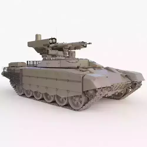Tank Terminator BMPT 72 Clay 3D model