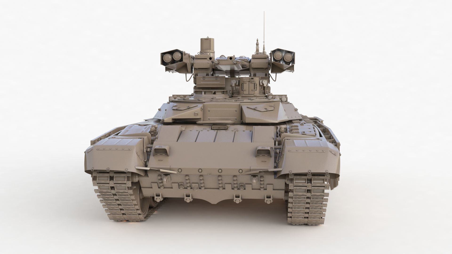Tank Terminator BMPT 72 Clay 3D model_65