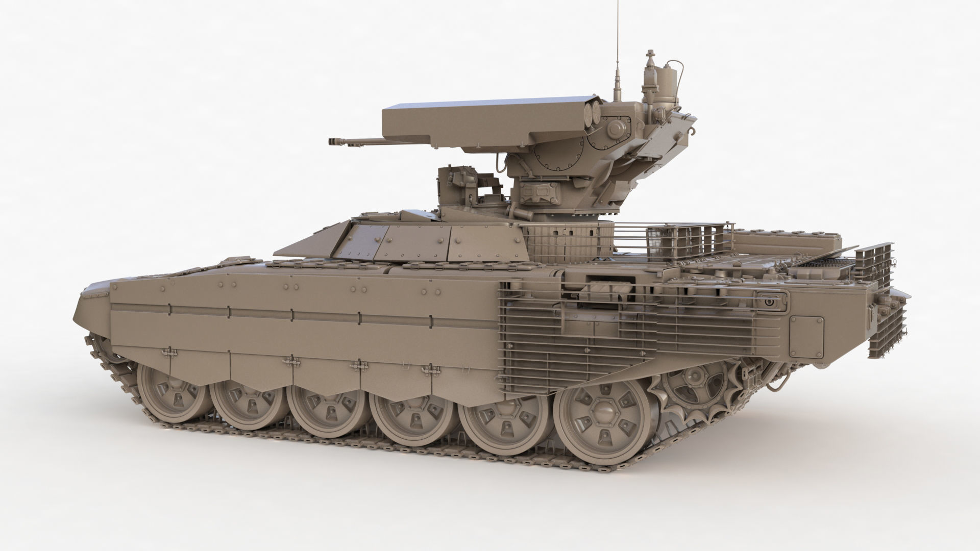 Tank Terminator BMPT 72 Clay 3D model_54