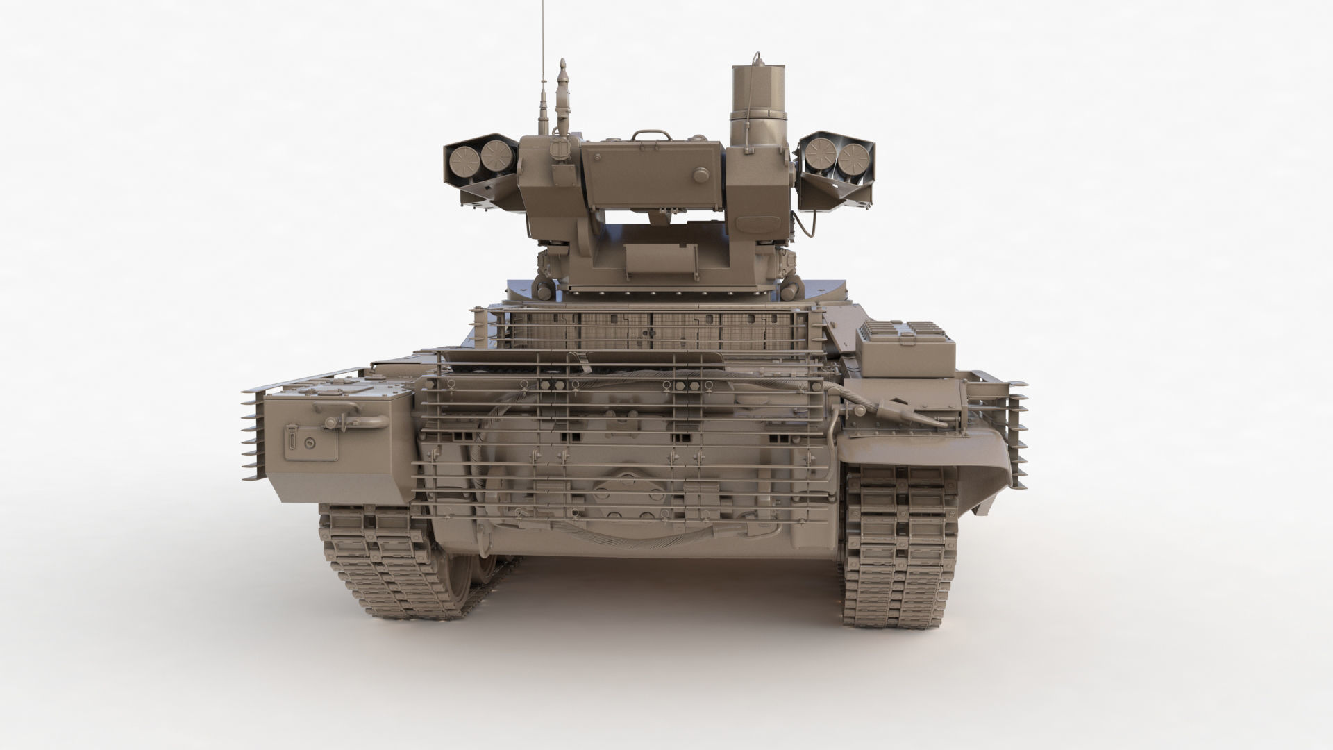 Tank Terminator BMPT 72 Clay 3D model_47