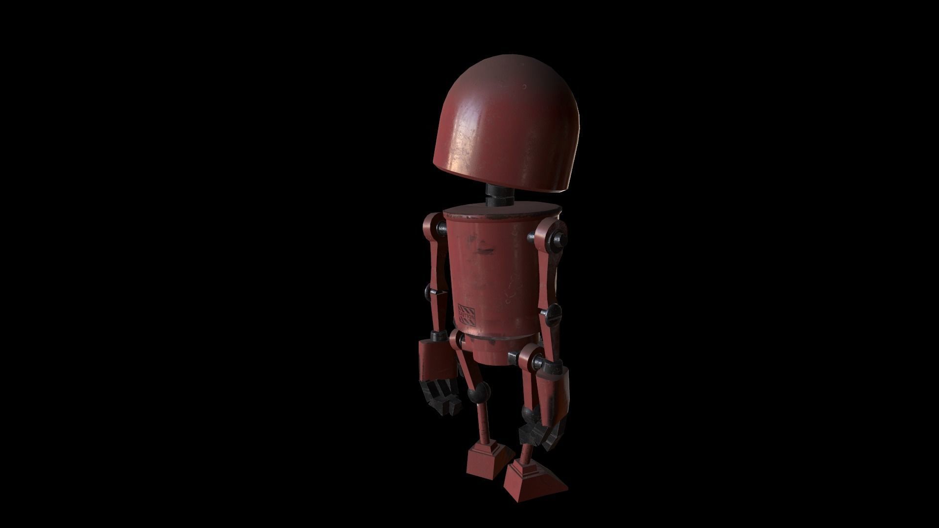 Robot Free low-poly 3D model_3