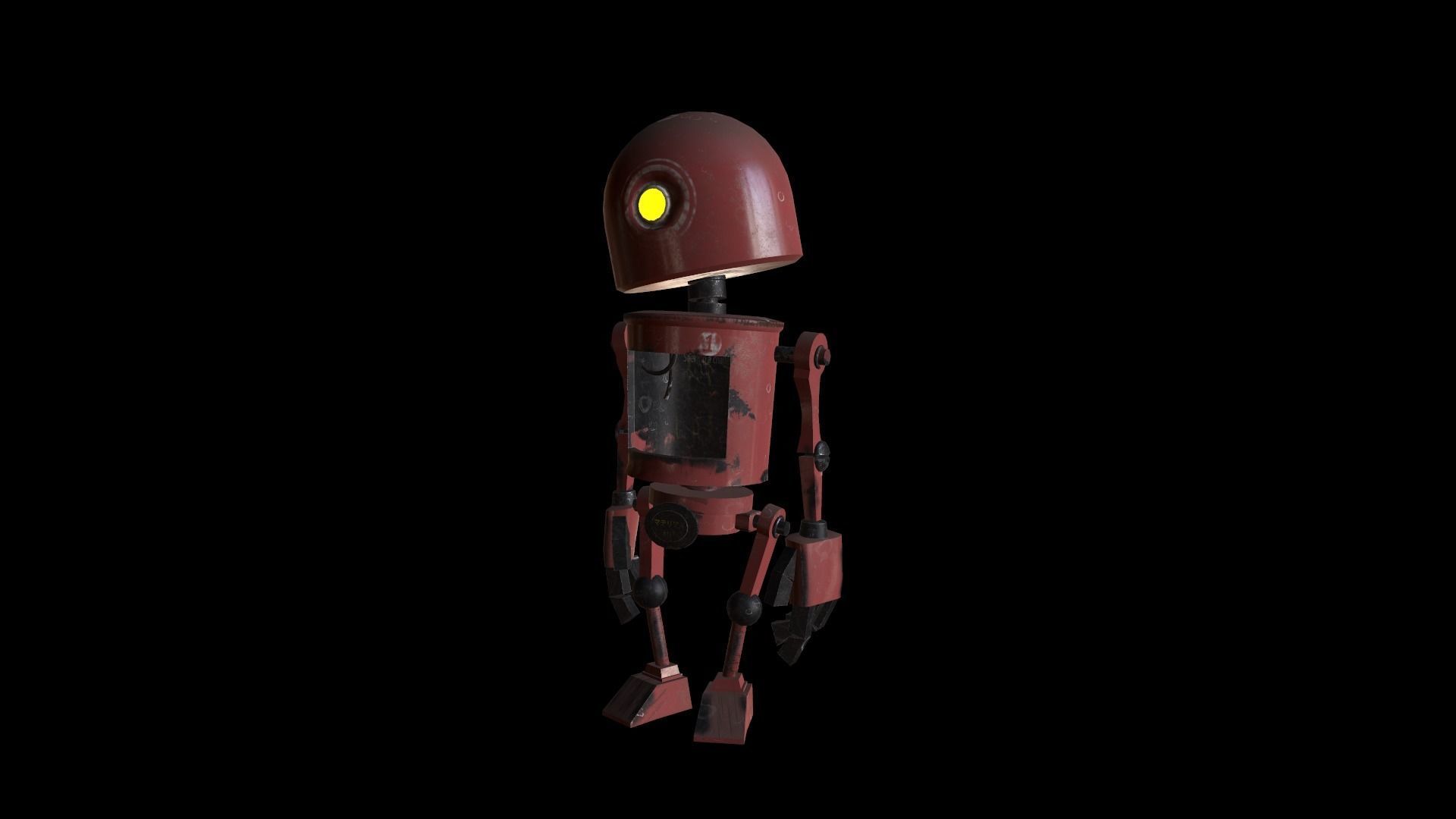 Robot Free low-poly 3D model_14