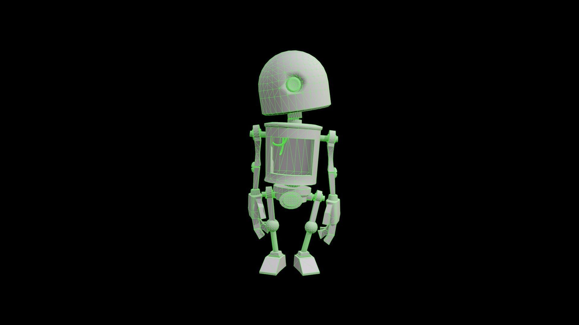 Robot Free low-poly 3D model_6