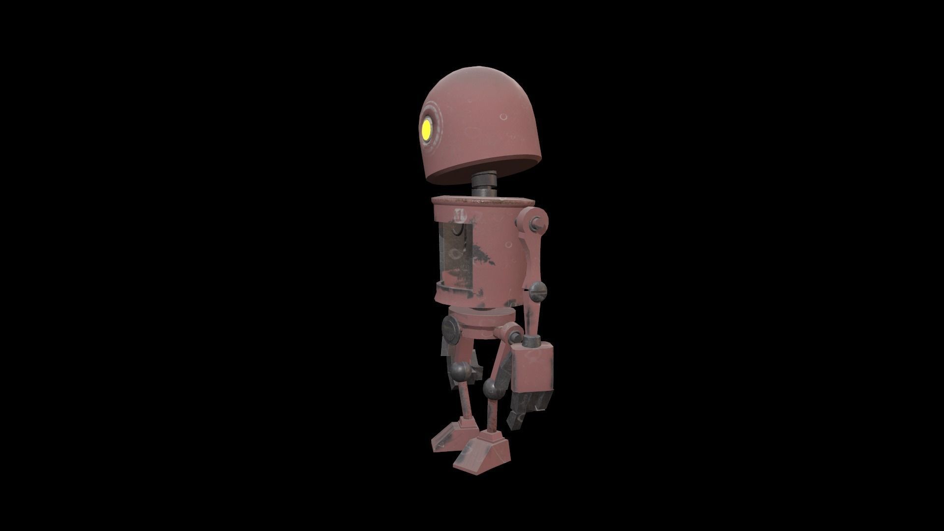 Robot Free low-poly 3D model_7