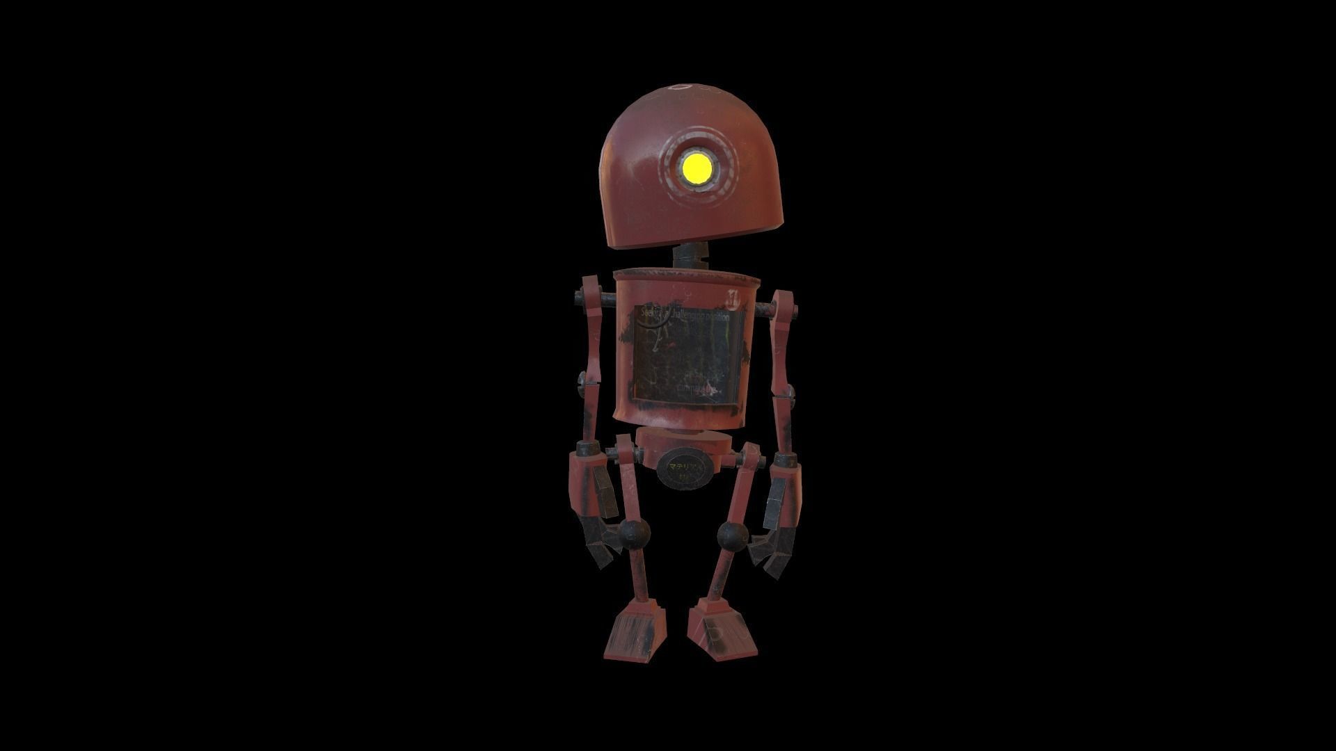 Robot Free low-poly 3D model_8