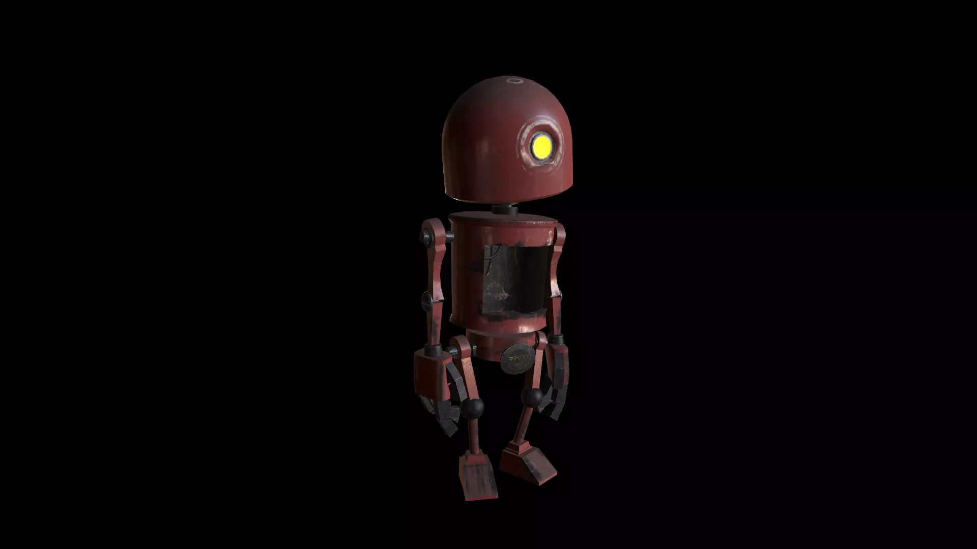 Robot Free low-poly 3D model_0