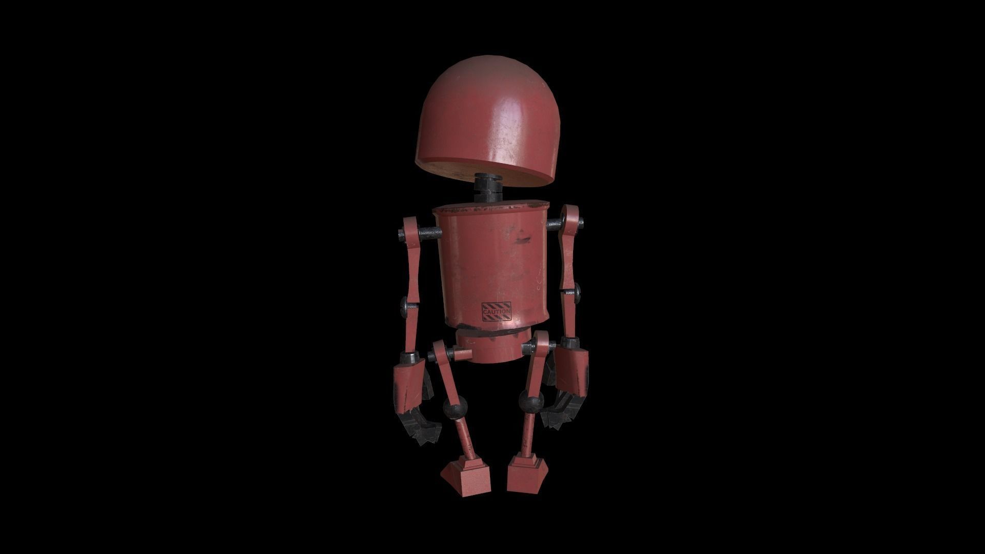 Robot Free low-poly 3D model_1