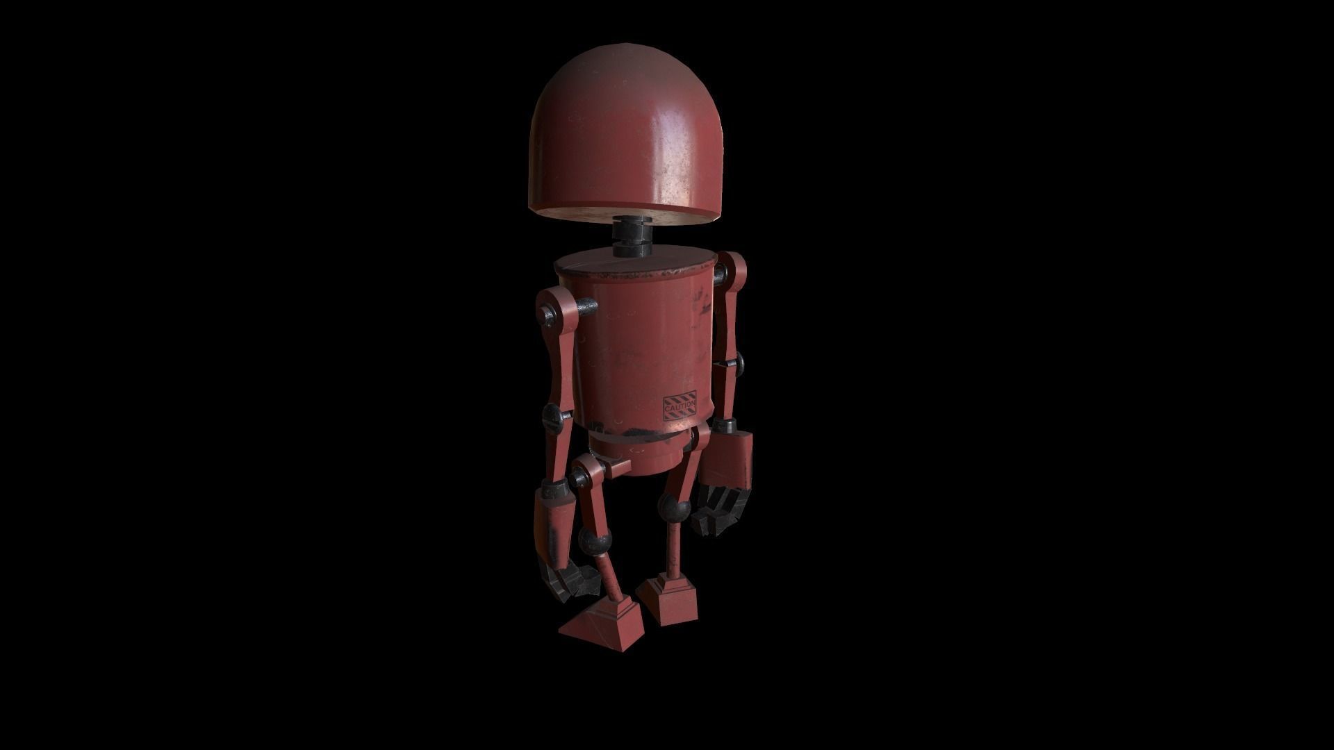 Robot Free low-poly 3D model_2