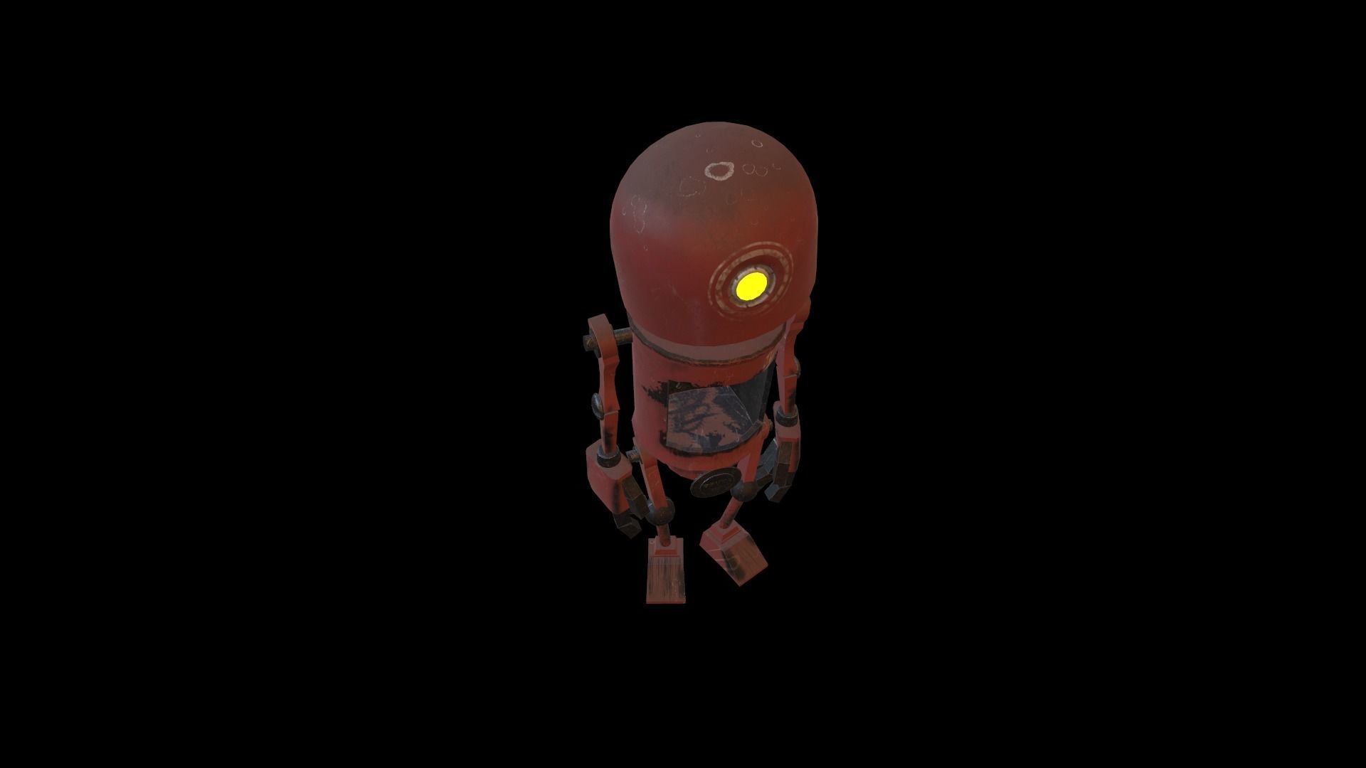 Robot Free low-poly 3D model_11