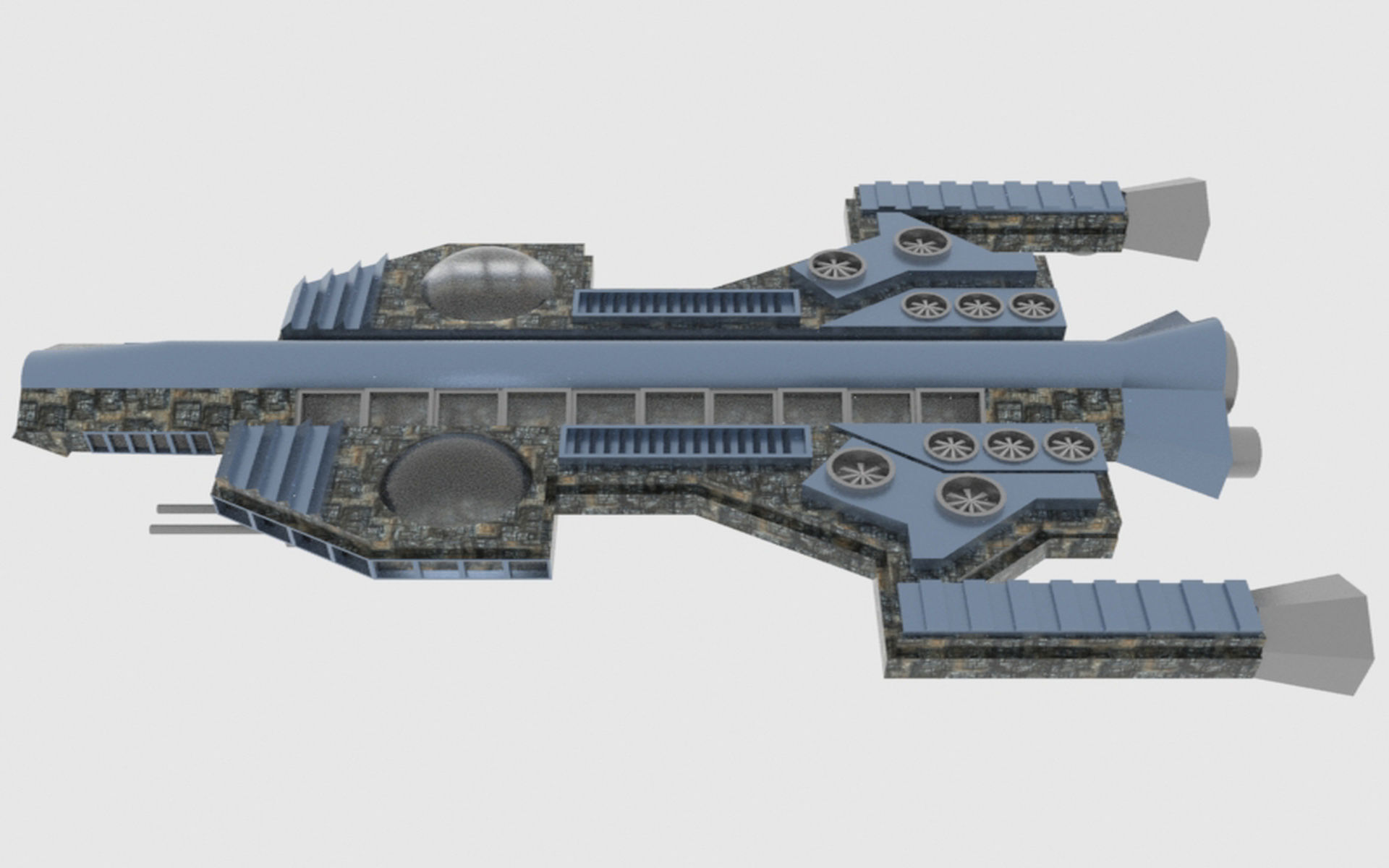 Antonov An Te-900 Spaceship  Low-poly 3D model_5