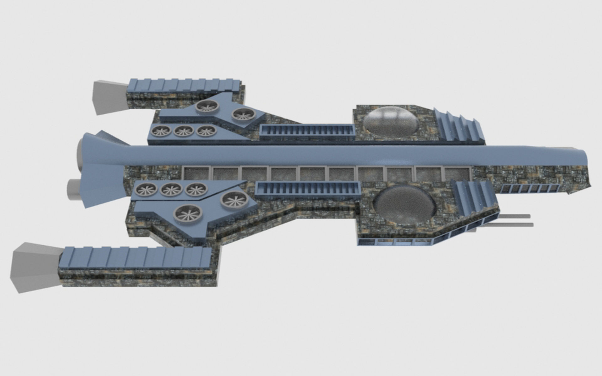 Antonov An Te-900 Spaceship  Low-poly 3D model_1