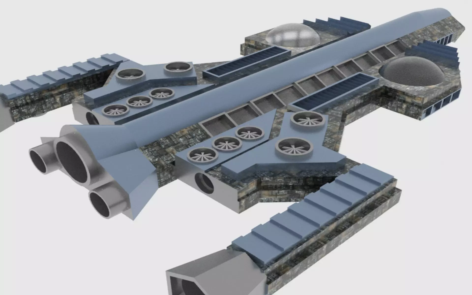 Antonov An Te-900 Spaceship  Low-poly 3D model_0