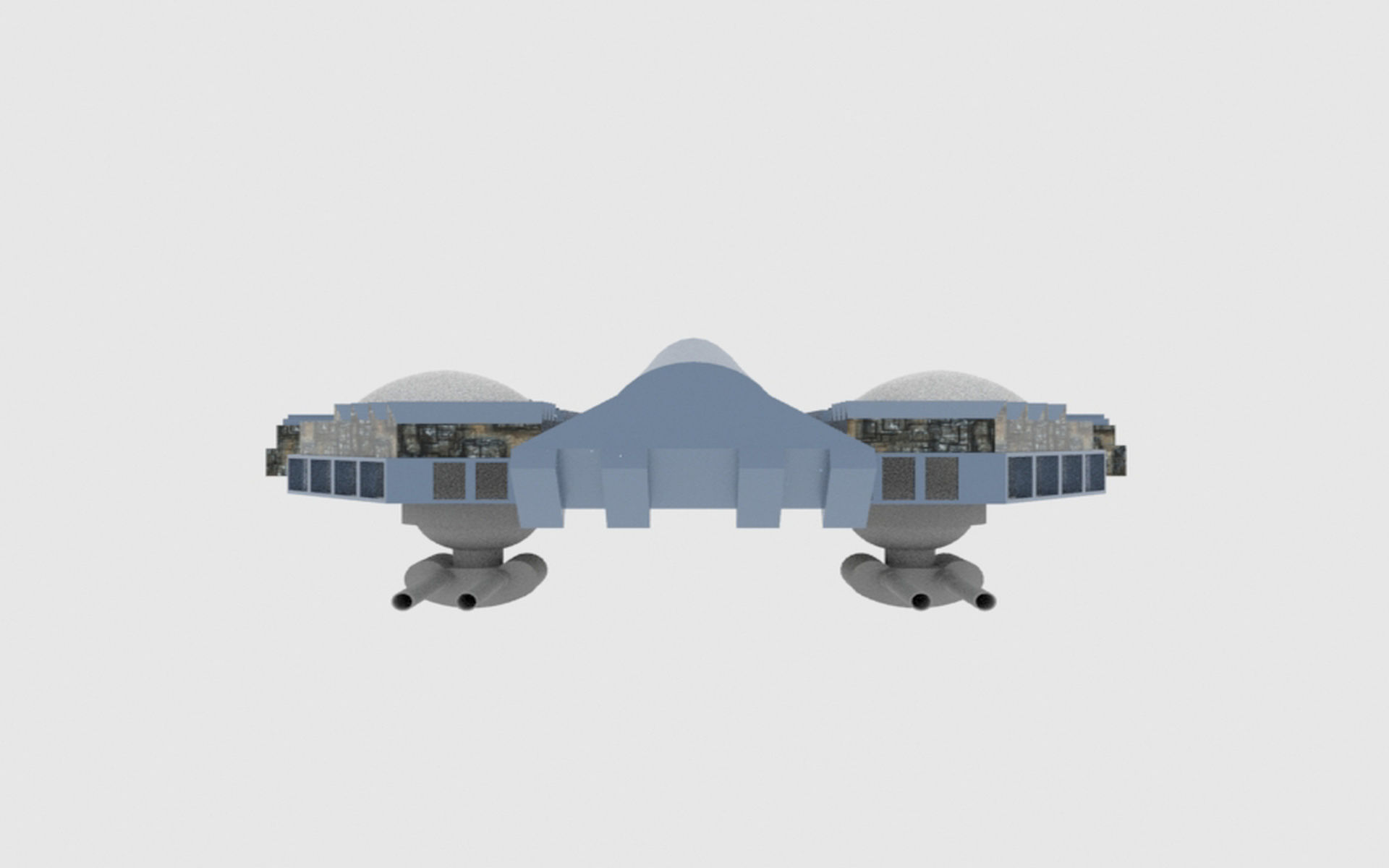 Antonov An Te-900 Spaceship  Low-poly 3D model_11