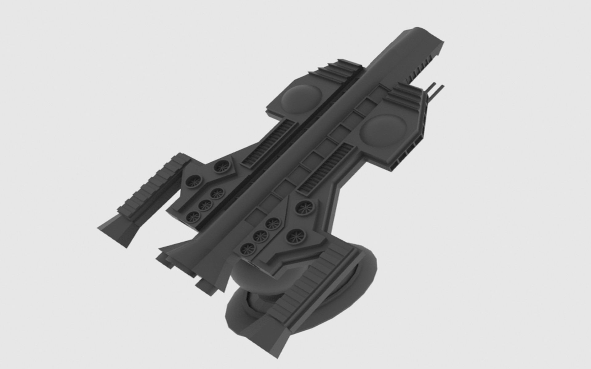 Antonov An Te-900 Spaceship  Low-poly 3D model_16