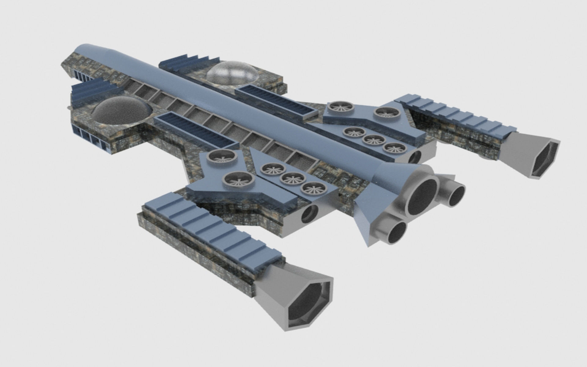 Antonov An Te-900 Spaceship  Low-poly 3D model_4