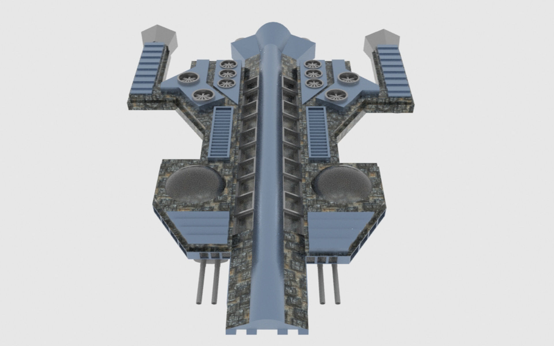 Antonov An Te-900 Spaceship  Low-poly 3D model_7