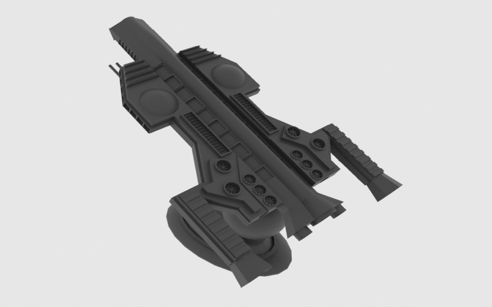 Antonov An Te-900 Spaceship  Low-poly 3D model_17