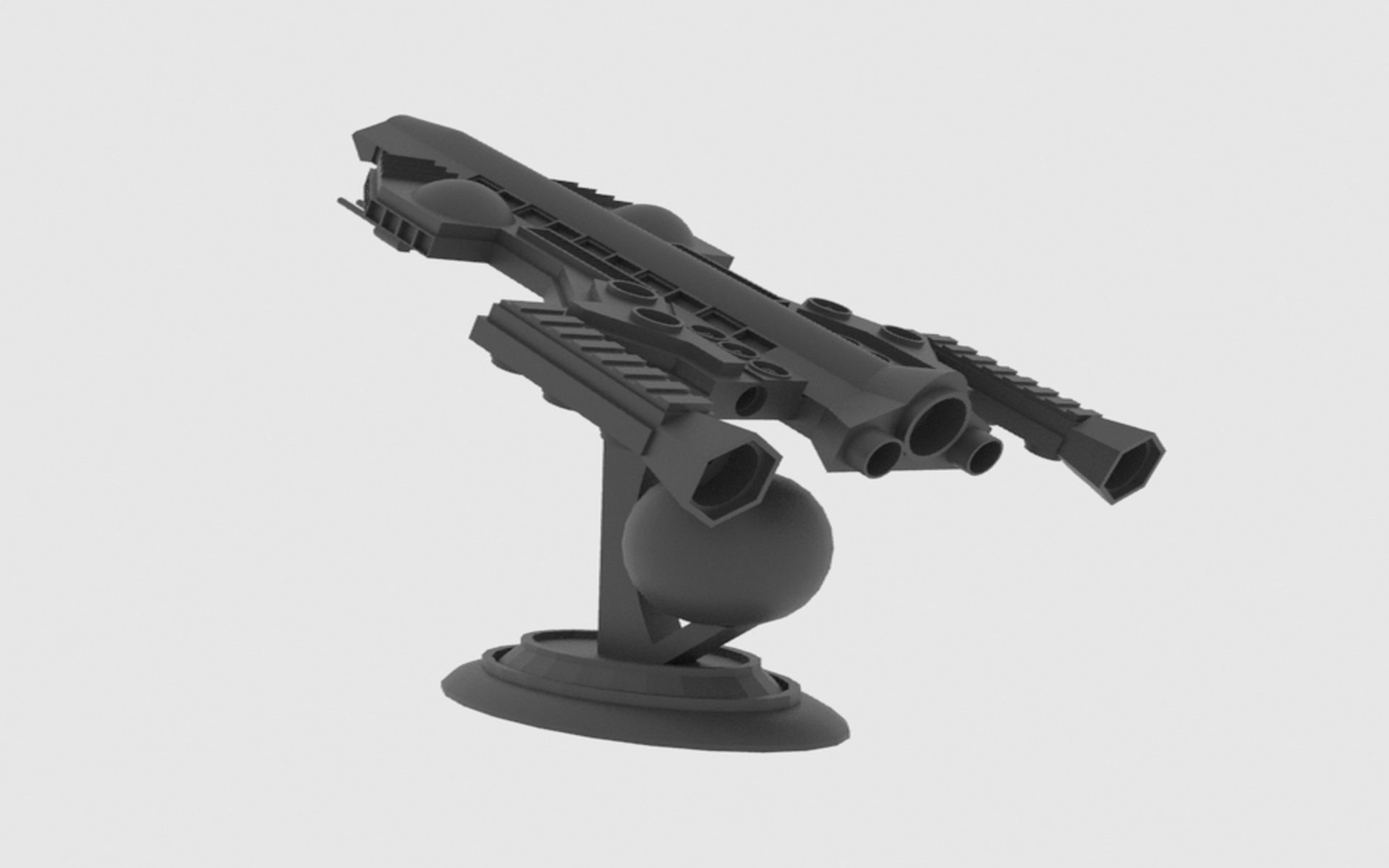 Antonov An Te-900 Spaceship  Low-poly 3D model_21