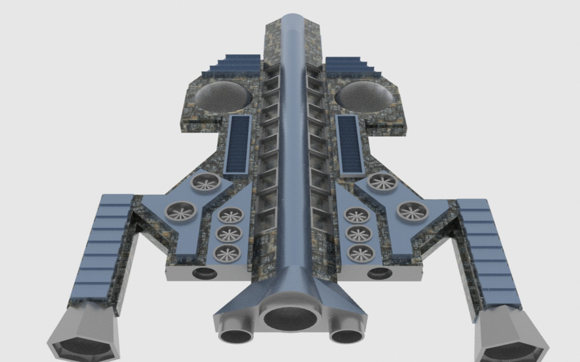 Antonov An Te-900 Spaceship  Low-poly 3D model_3