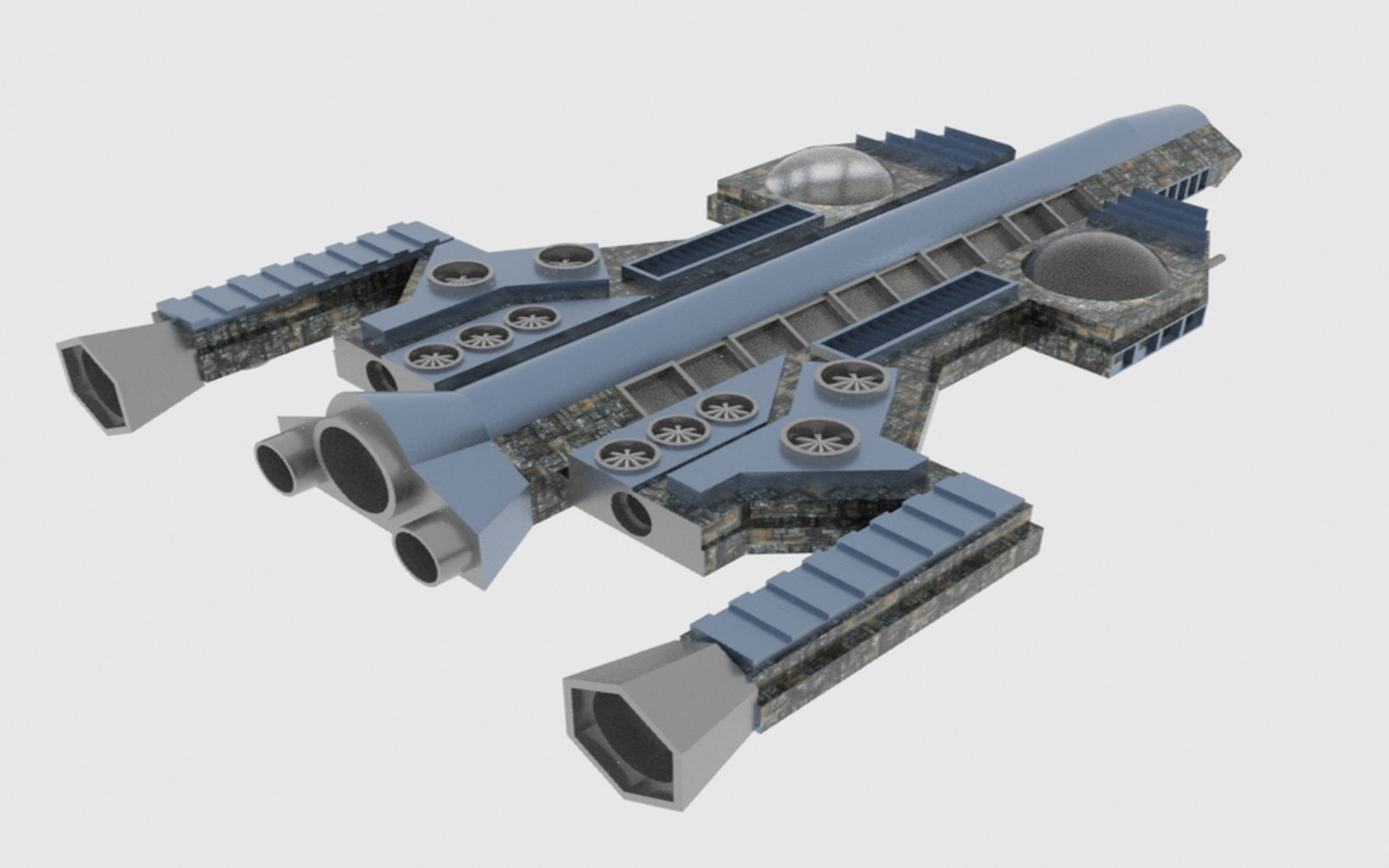 Antonov An Te-900 Spaceship  Low-poly 3D model_2