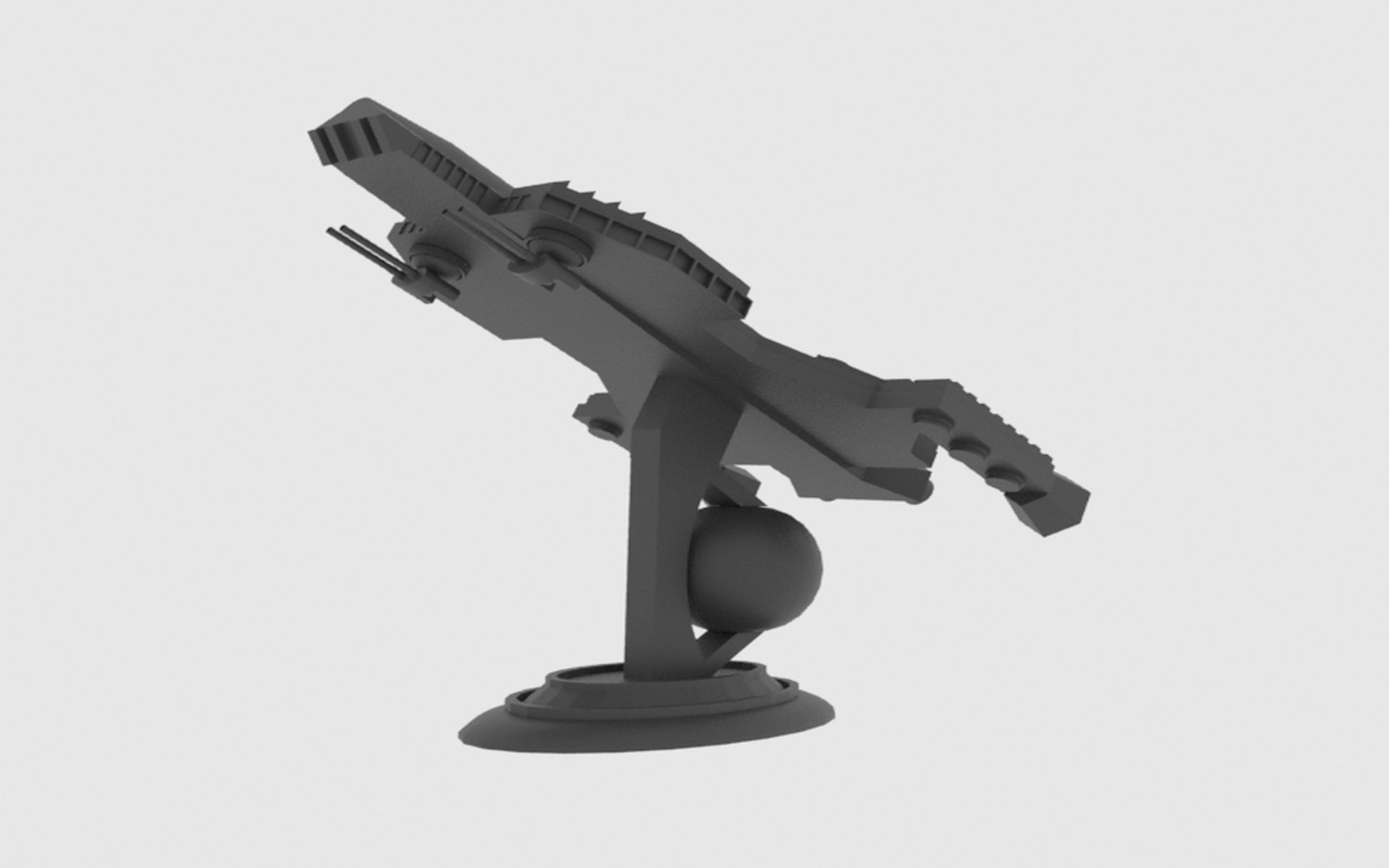 Antonov An Te-900 Spaceship  Low-poly 3D model_14