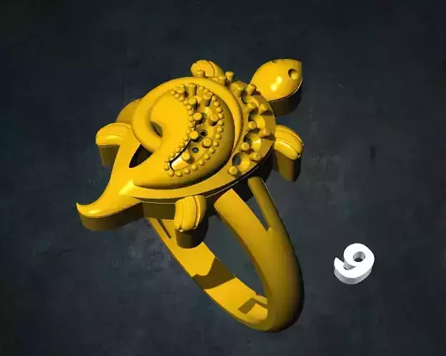 tortois ring with turtle