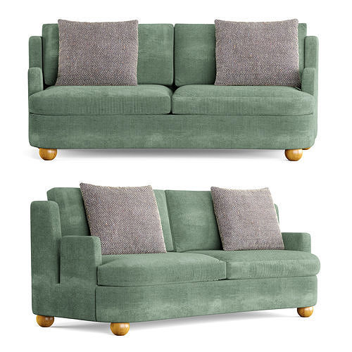 Two Seat Sister Sofa 3D model 3