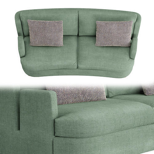 Two Seat Sister Sofa 3D model 5