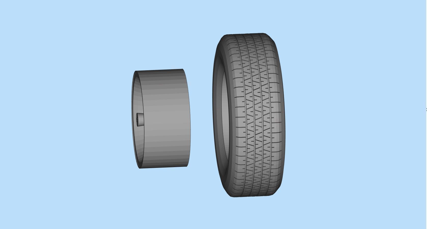 STL printable CLASSIC WHEELS Tire and Rim 3D print model_13