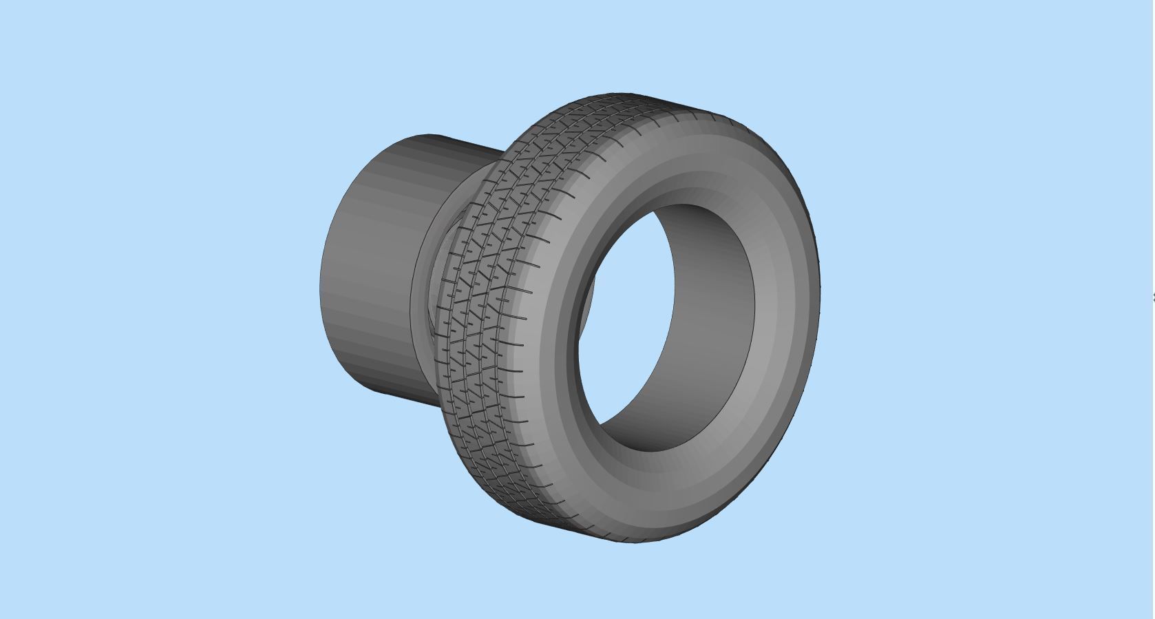 STL printable CLASSIC WHEELS Tire and Rim 3D print model_8