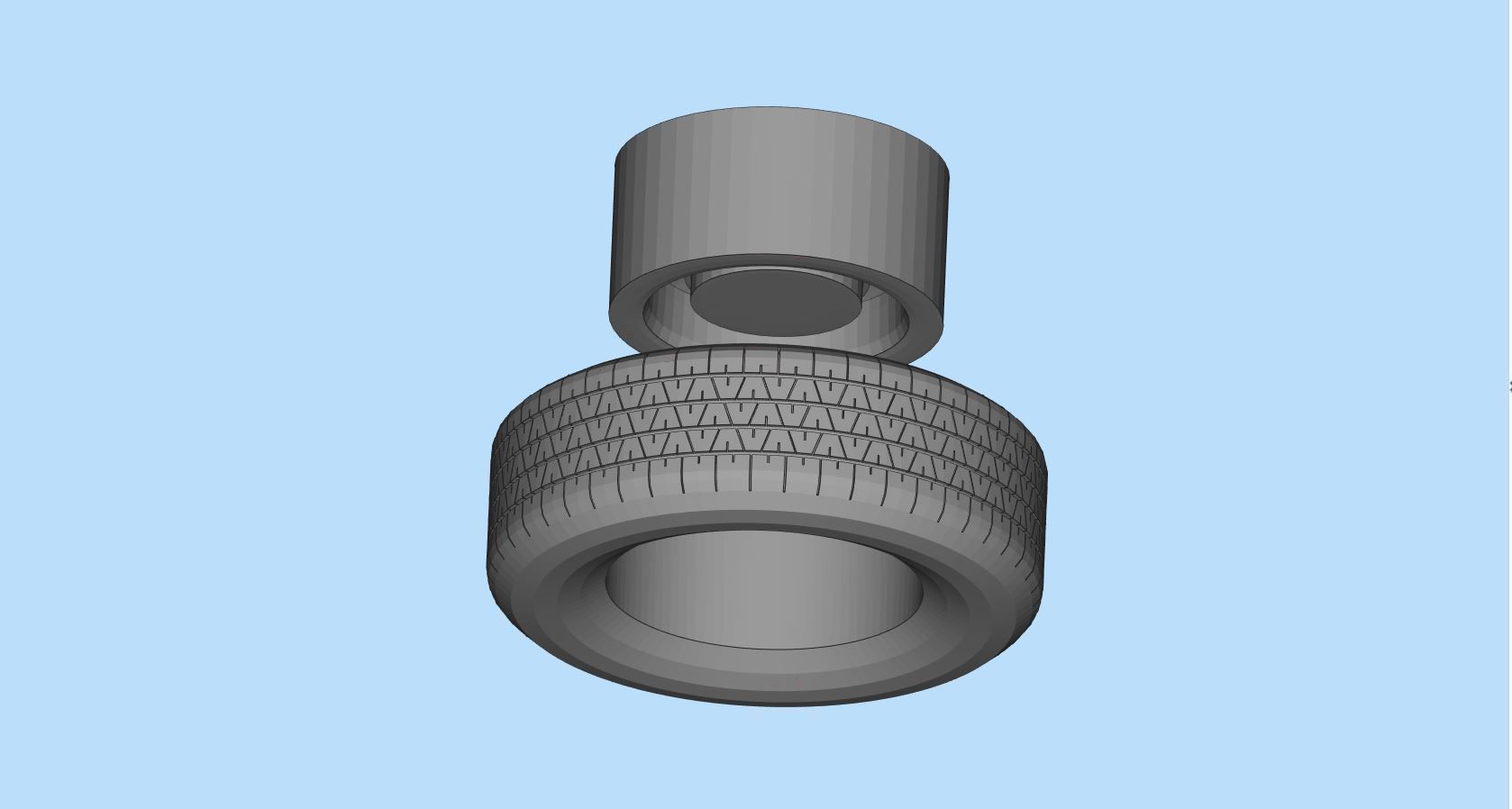 STL printable CLASSIC WHEELS Tire and Rim 3D print model_10
