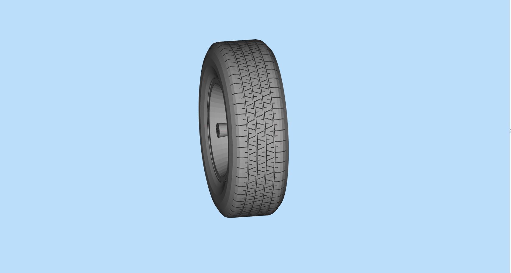 STL printable CLASSIC WHEELS Tire and Rim 3D print model_5