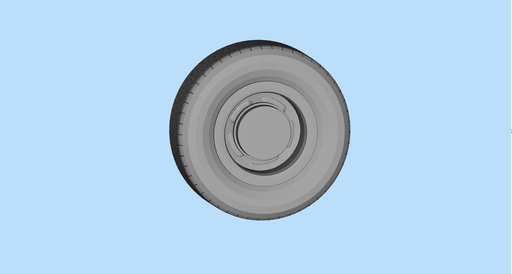 STL printable CLASSIC WHEELS Tire and Rim 3D print model_7