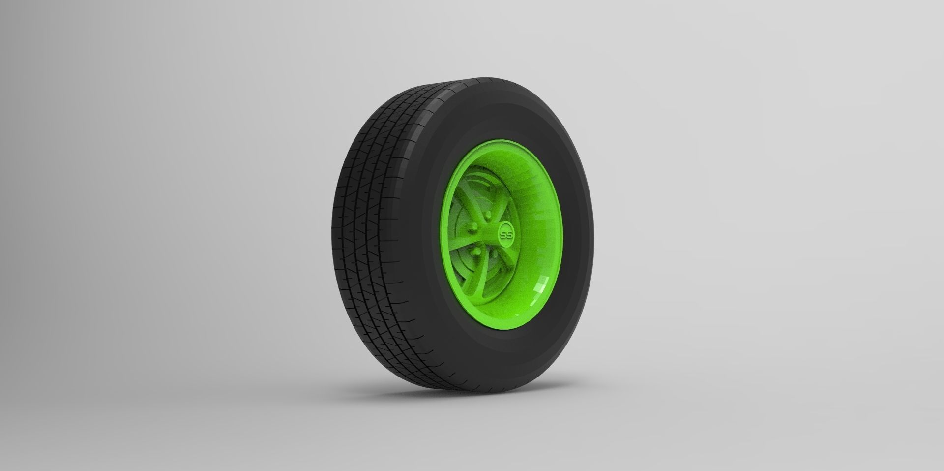 STL printable CLASSIC WHEELS Tire and Rim 3D print model_15