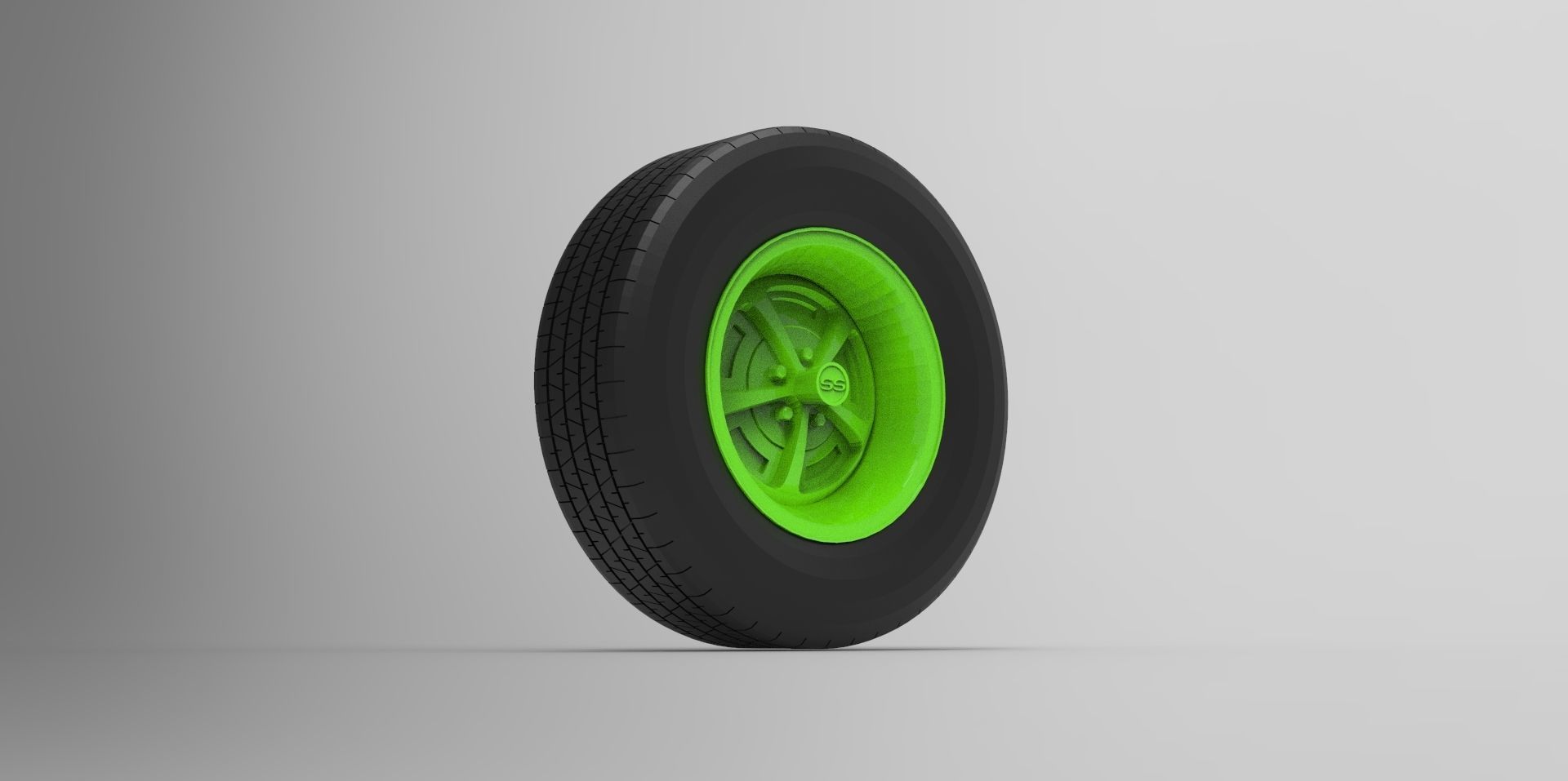STL printable CLASSIC WHEELS Tire and Rim 3D print model_14