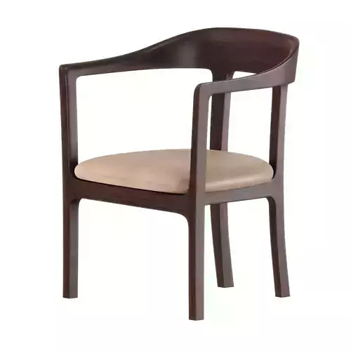 Wood and Leather Dining Chair