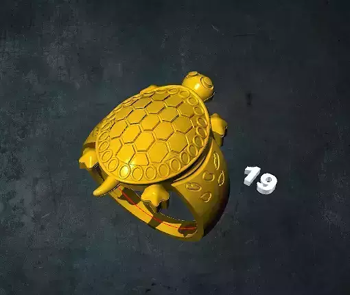 tortois gold turtle ring