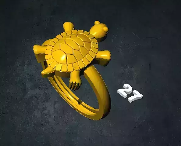 tortois turtle ring with number