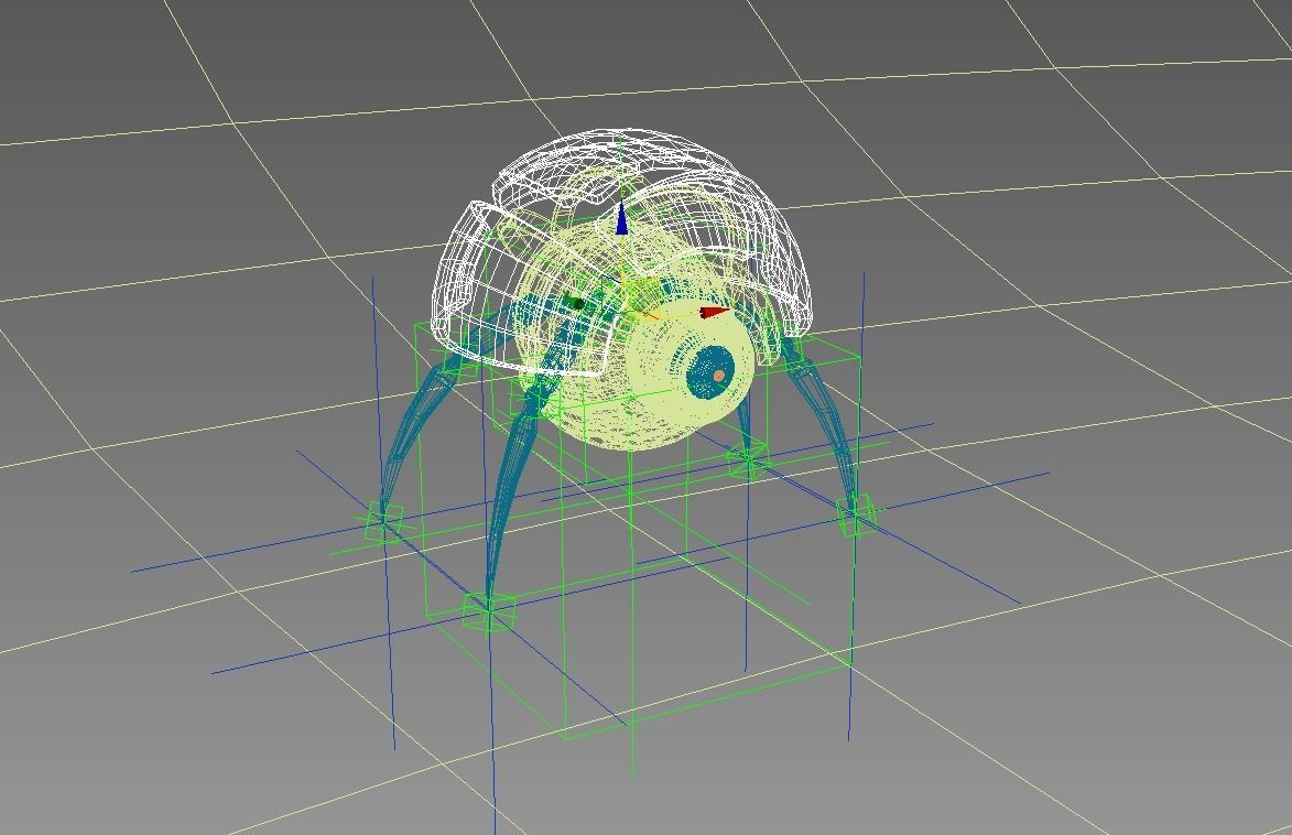 Spider Insect Robot  - 3D model Low-poly 3D model_6