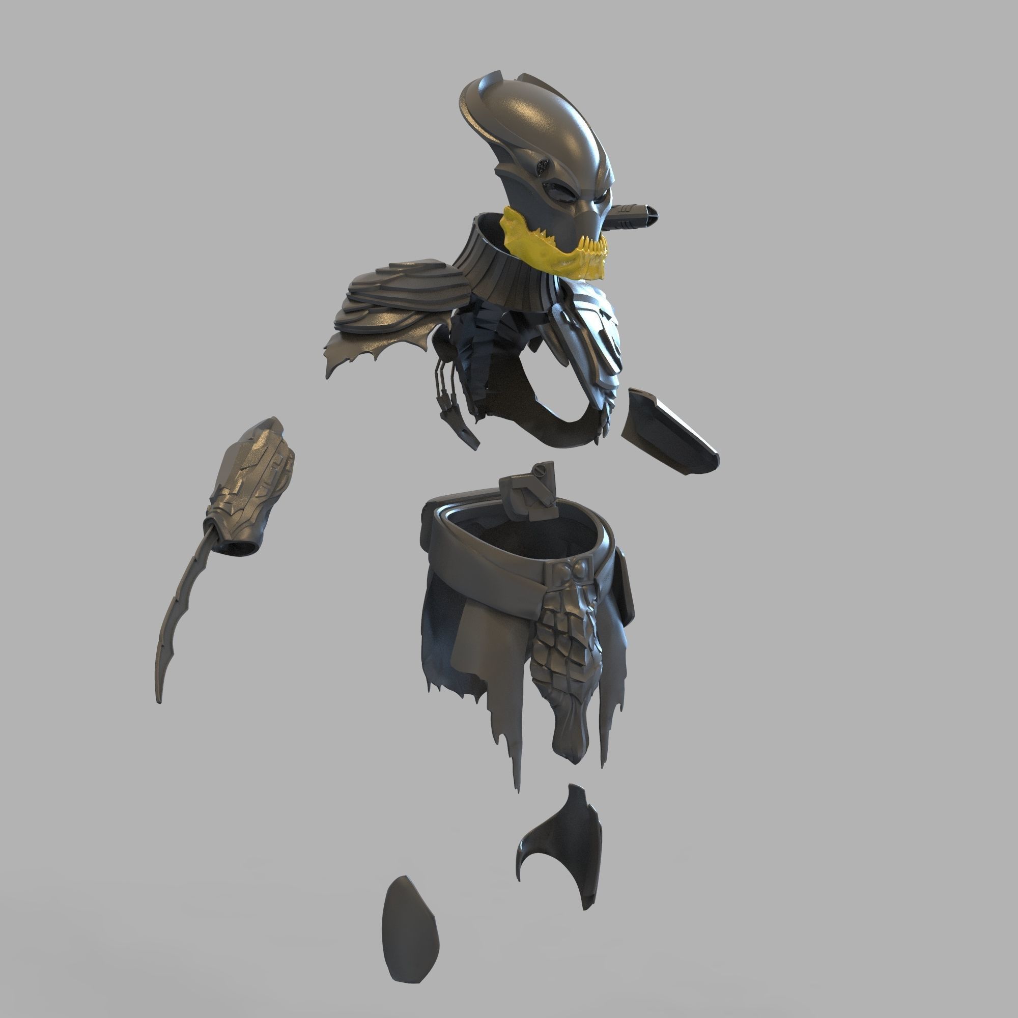 Predator Mr Black Berserker Wearable Full Body Armor 3D print model_1