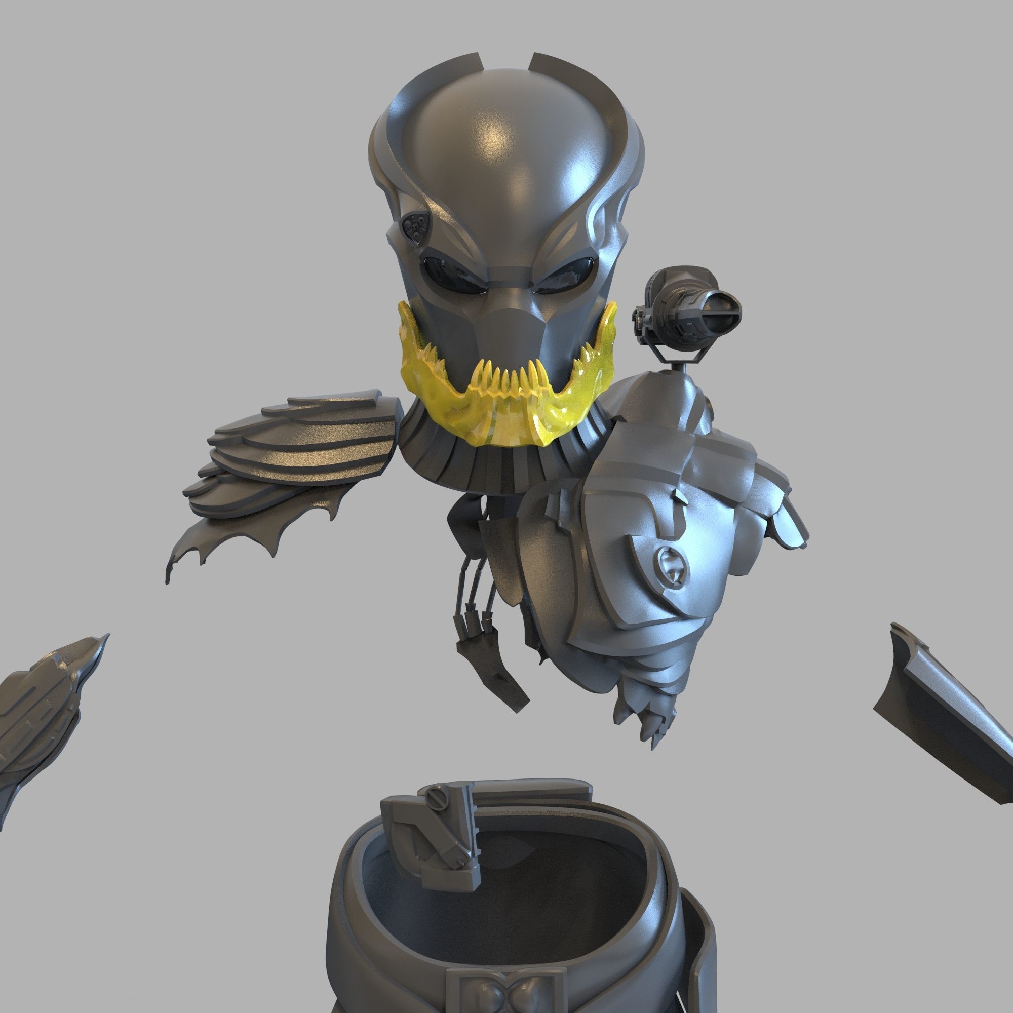 Predator Mr Black Berserker Wearable Full Body Armor 3D print model_88