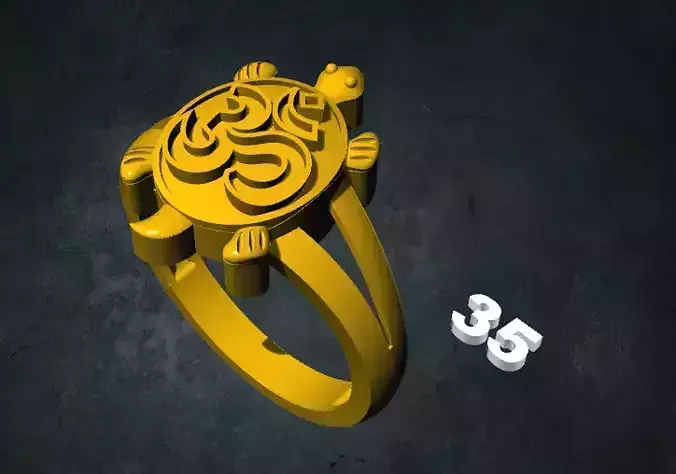 tortois om turtle ring