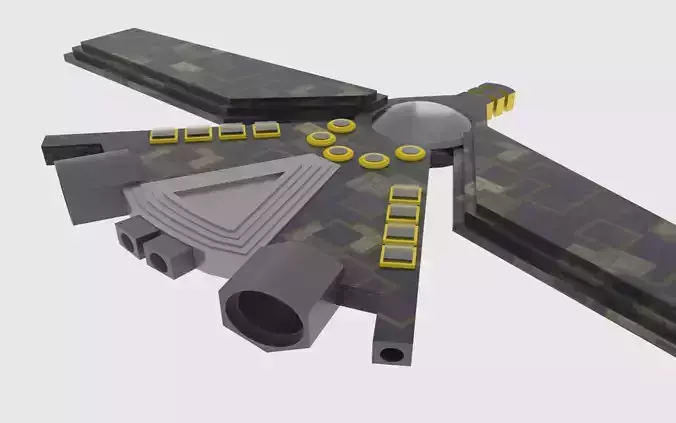 Cosmos 500-S Spaceship  Low-poly 3D model