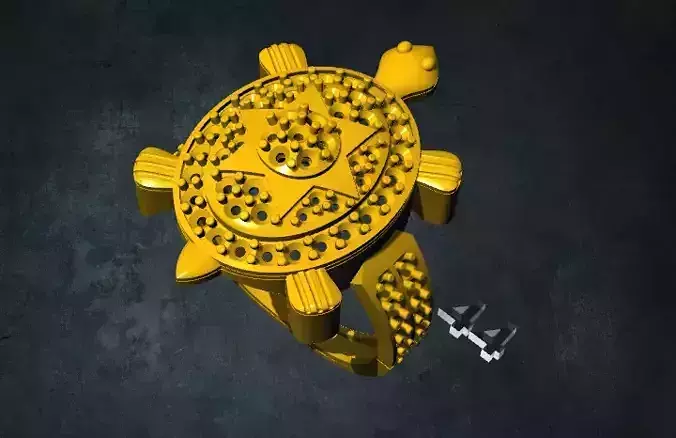 tortois gold turtle ring