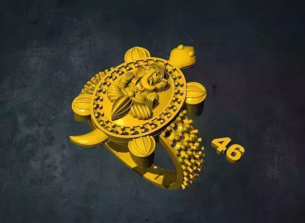 tortois gold ring with turtle