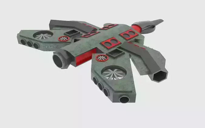 Cosmos 800-E Spaceship  Low-poly 3D model