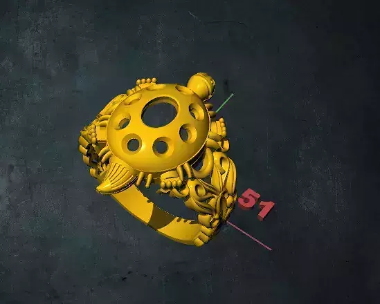 tortois ring with holes in it